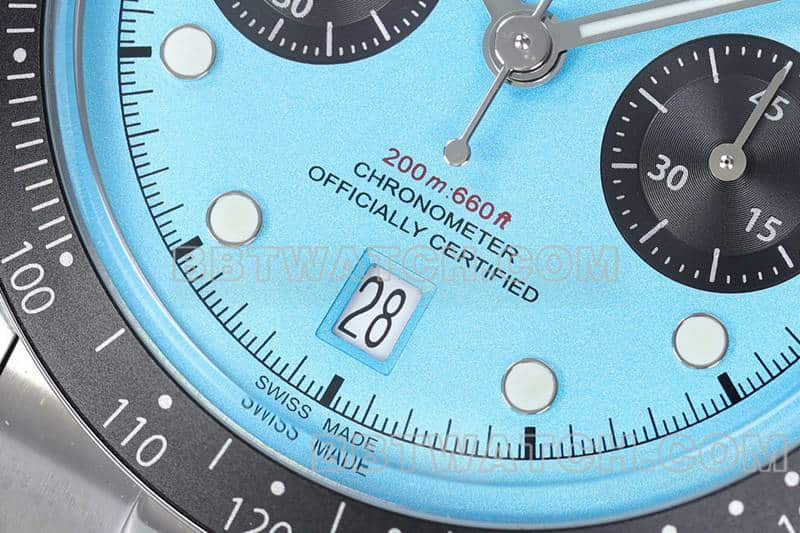 ZF factory Tudor Biwan top blue disk chronograph steel strap models M79360 front real picture