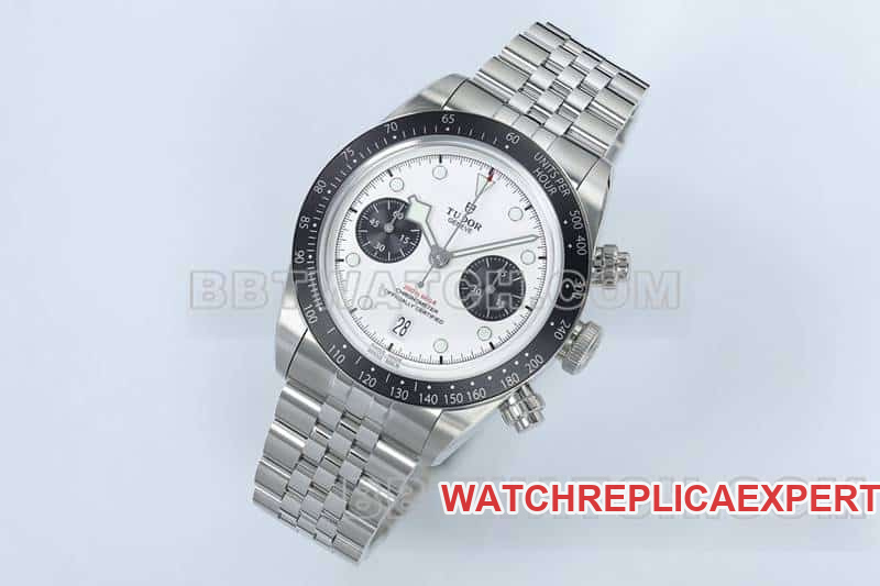 ZF FactoryTudor Biwan top-tier replicawhite dialchronographsteel bracelet model M79360front live photo