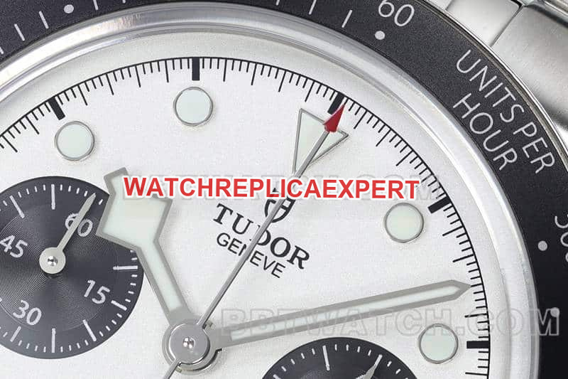 ZF FactoryTudor Biwan top-tier replicawhite dialchronographsteel bracelet model M79360front live photo