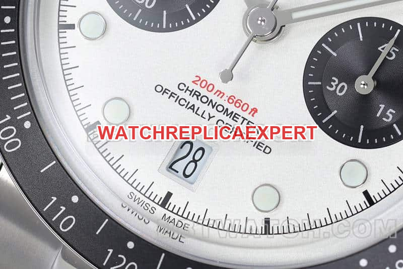 ZF FactoryTudor Biwan top-tier replicawhite dialchronographsteel bracelet model M79360front live photo