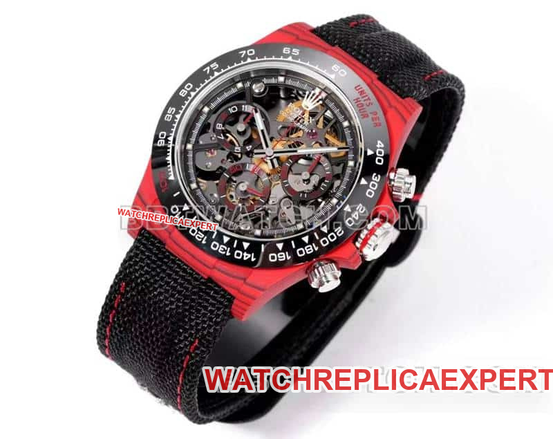 TW factory RolexDaytona1:1super carbon fiber hollow plate red front live photo