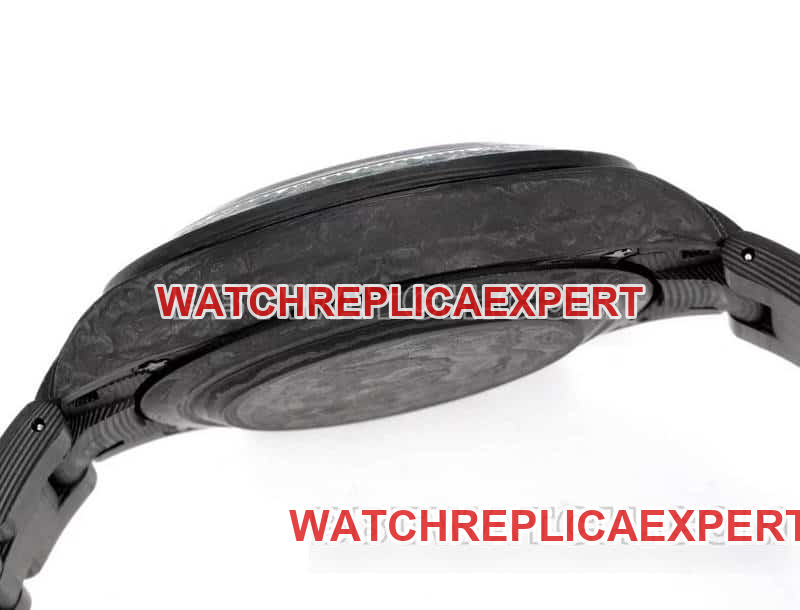 TW factory Rolex Daytona carbon fiber hollow plate black steel bracelet side live photo