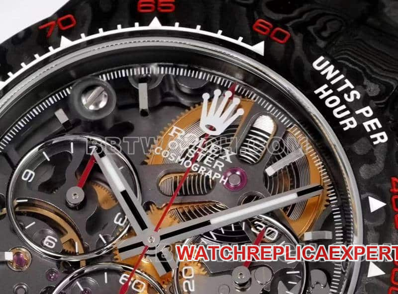 TW factory Rolex Daytona top-tier carbon fiber hollow plate black steel bracelet front live photo