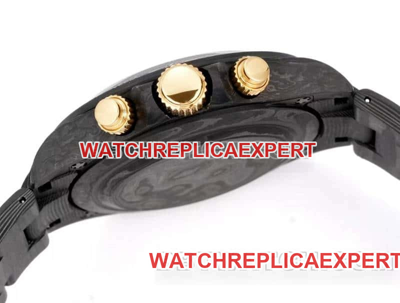 TW factory Rolex Daytona top-tier carbon fiber hollow plate black steel bracelet side live photo