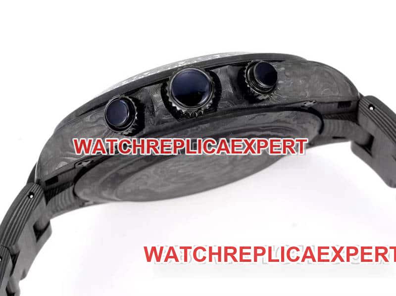 TW factory Rolex Daytonatop-tier 1:1high-quality carbon fiber hollow plate black steel bracelet side live photo