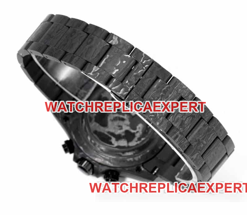 TW factory Rolex Daytonatop-tier 1:1high-quality carbon fiber hollow plate black steel bracelet bracelet live photos