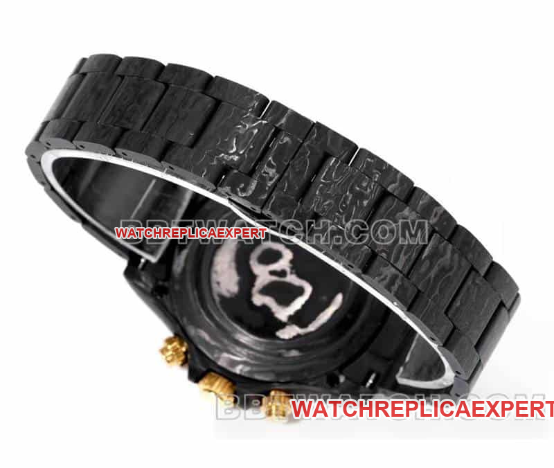 TW factory Rolex Daytonatop-tier 1:1super carbon fiber hollow plate black steel bracelet bracelet live photos