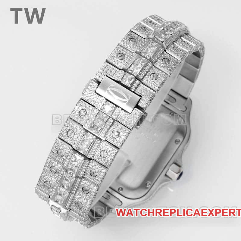 TW factory Cartier Santos top-tier Gypsophila steel bracelet model braceletlive photos