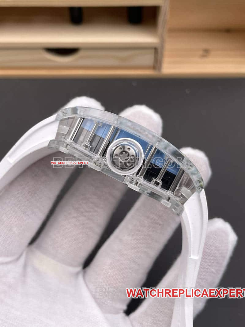 RM factory Richard Mille men's 1:1super transparent crystal RM35-01side live photo