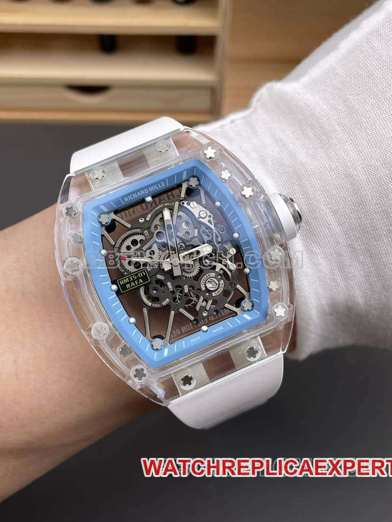 RM factory Richard Mille men's 1:1super clear crystal RM35-01front live photo