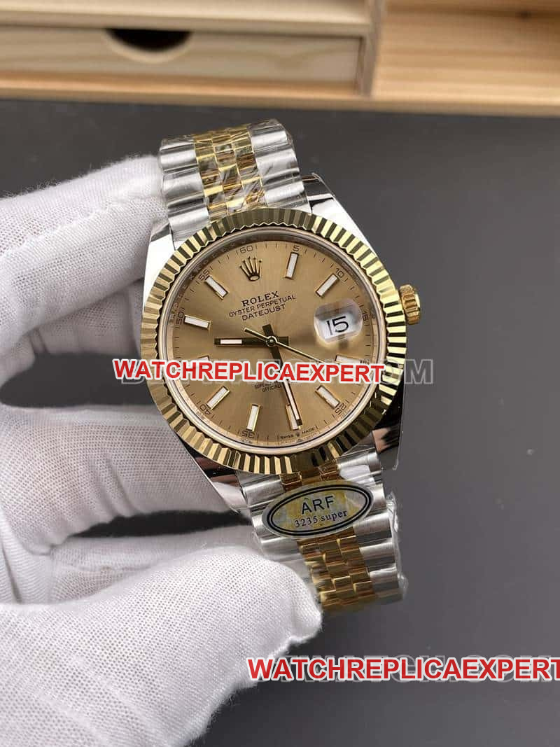 ARF FactoryRolex log top-tier gold disc gold 41mmsteel bracelet model 126333front live photo