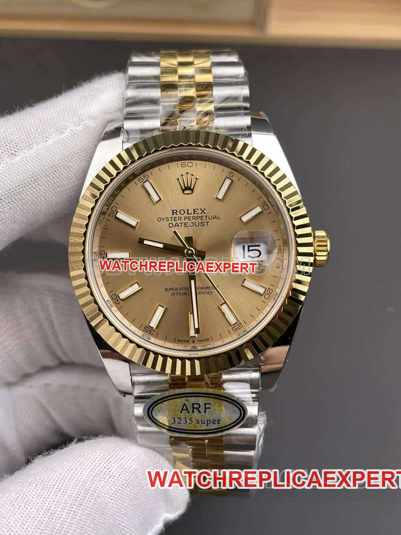 ARF FactoryRolex log top-tier gold disc gold 41mmsteel bracelet model 126333front live photo