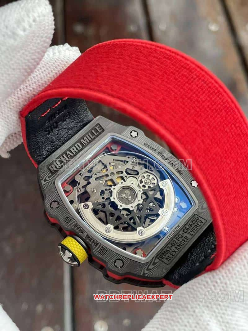 Richard Mille men's 1:1top-tier hollow plate red RM67-02braceletlive photos