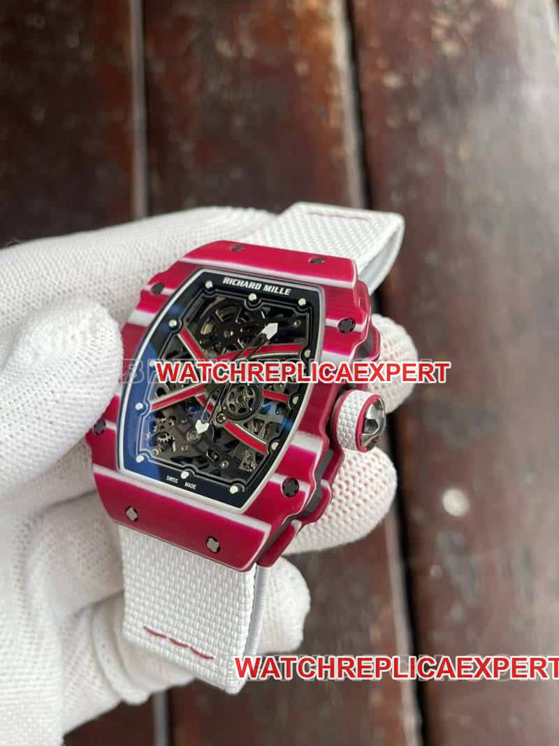 Richard Mille men's top-tier 1:1high-quality hollow plate white RM67-02front live photo