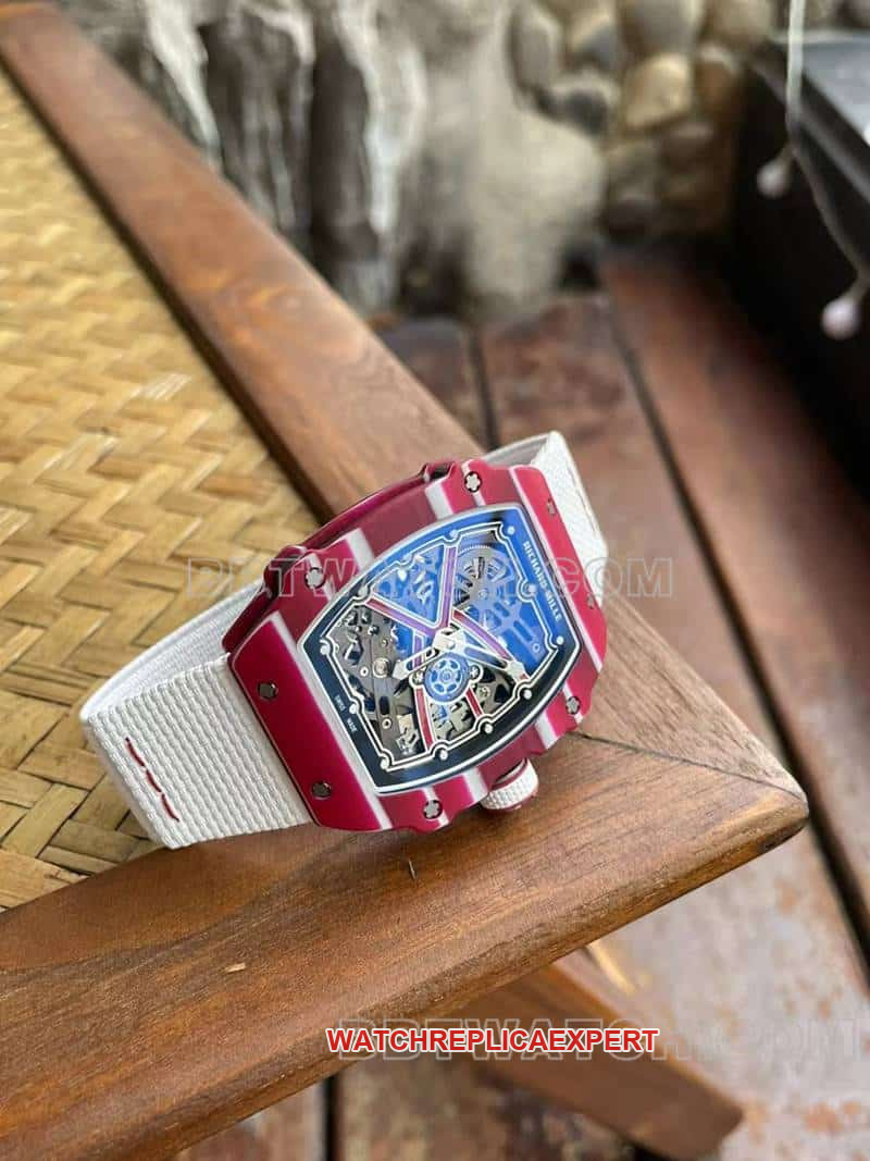 Richard Mille men's top-tier 1:1high-quality hollow plate white RM67-02side live photo