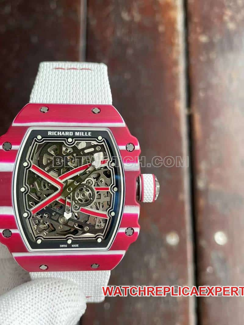 Richard Mille men's top-tier 1:1high-quality hollow plate white RM67-02front live photo