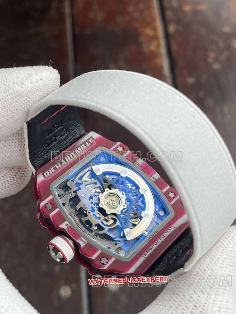 Richard Mille men's top-tier 1:1high-quality hollow plate white RM67-02braceletlive photos
