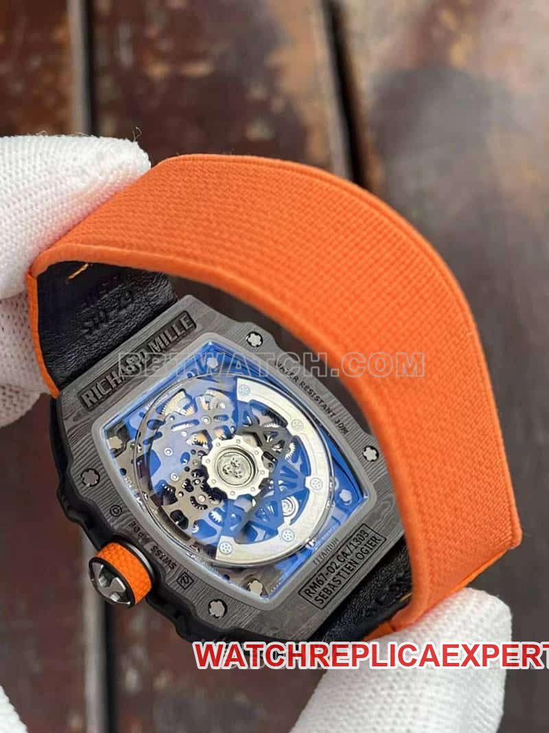 Richard Mille men's top-tier 1:1super hollow plate orange RM67-02braceletlive photos