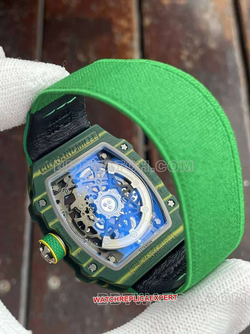 Richard Mille men's top-tier hollow plate green RM67-02braceletlive photos