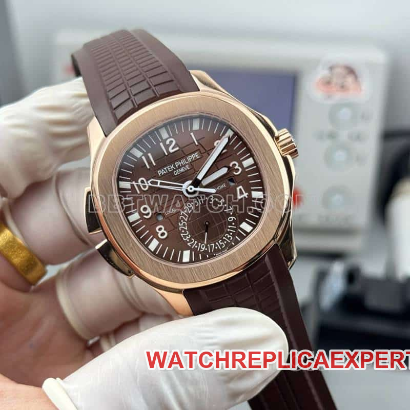 PP factory Patek PhilippeAQUANAUT1:1super brown disc grenade dual time zone 5164front live photo
