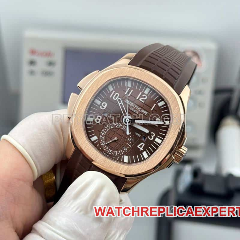 PP factory Patek PhilippeAQUANAUT1:1super brown disc grenade dual time zone 5164front live photo