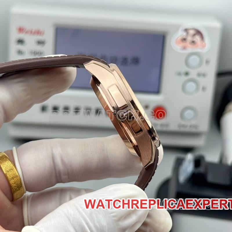 PP factory Patek PhilippeAQUANAUT1:1super brown disc grenade dual time zone 5164side live photo