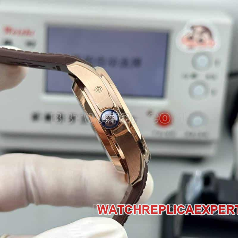 PP factory Patek PhilippeAQUANAUT1:1super brown disc grenade dual time zone 5164side live photo