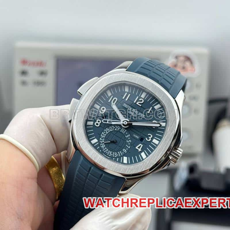 PP factory Patek PhilippeAQUANAUTsuper gray blue dial grenade dual time zone 5164front live photo