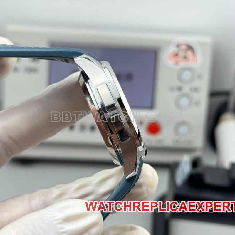 PP factory Patek PhilippeAQUANAUTsuper gray blue dial grenade dual time zone 5164side live photo