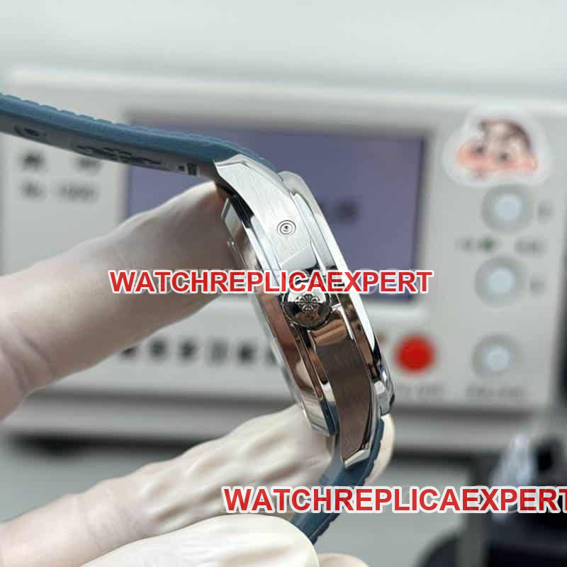 PP factory Patek PhilippeAQUANAUTsuper gray blue dial grenade dual time zone 5164side live photo
