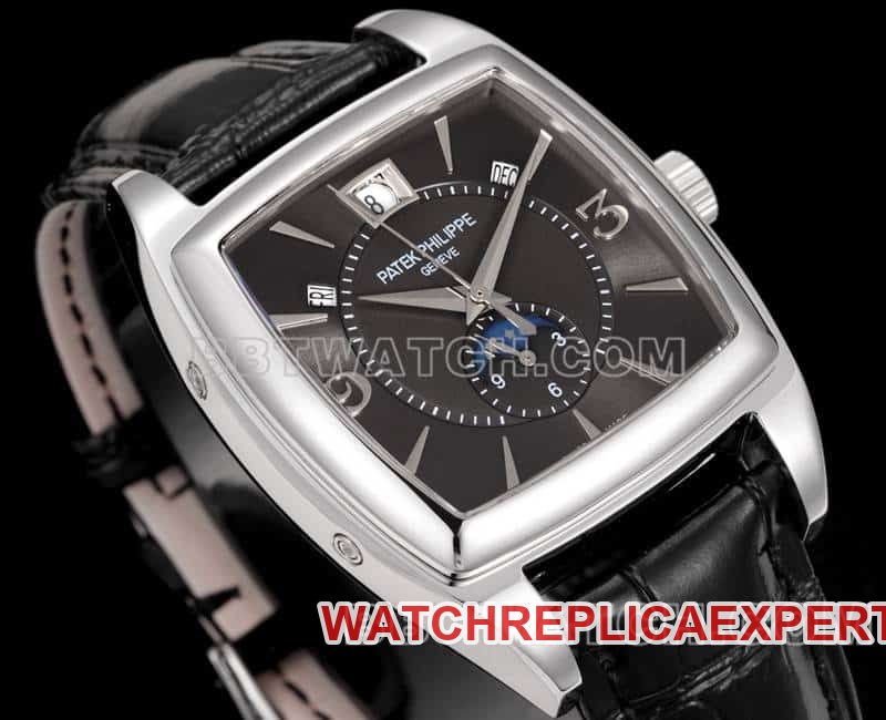 TW factory Patek Philippe complex timepiece top-tier dark gray plate leather strap model 5135front live photo