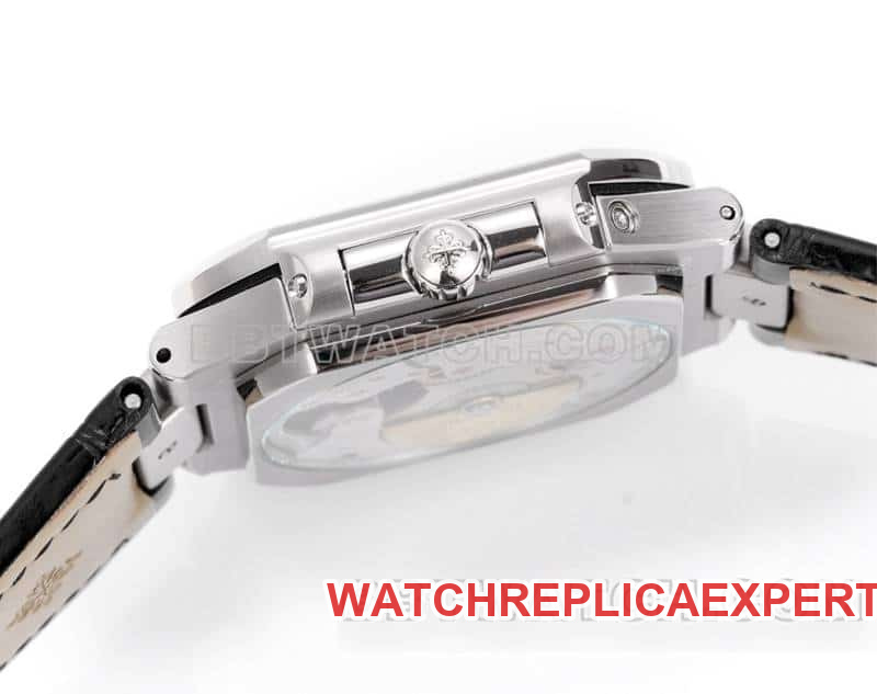 3K FactoryPatek PhilippeCUBITUS1:1top-tier replicawhite dialleather strap model 5822side live photo