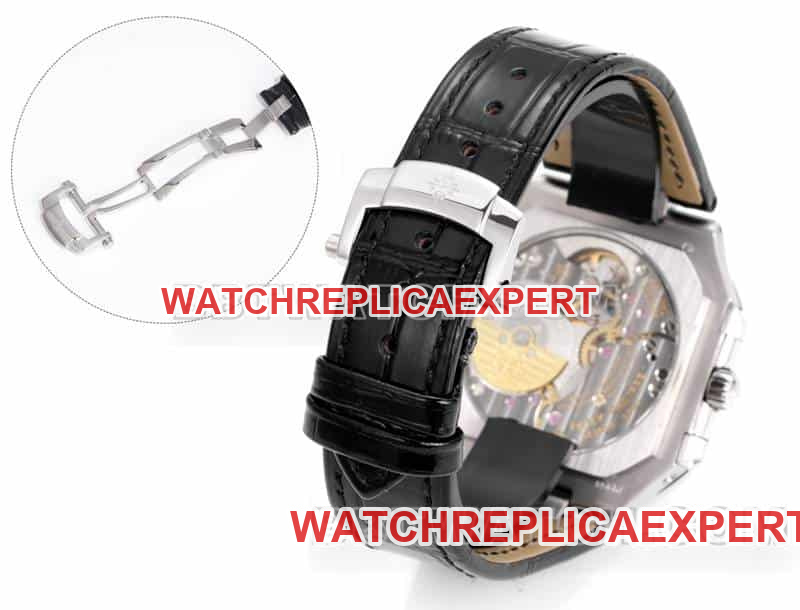3K FactoryPatek PhilippeCUBITUS1:1top-tier replicawhite dialleather strap model 5822braceletlive photos