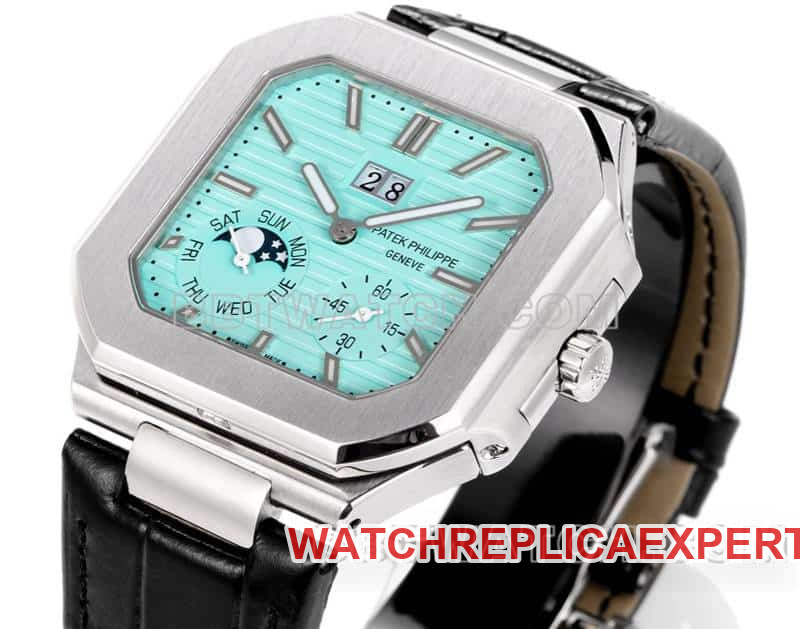 3K FactoryPatek PhilippeCUBITUStop-tier 1:1high-quality Tiffany blue dial5822front live photo