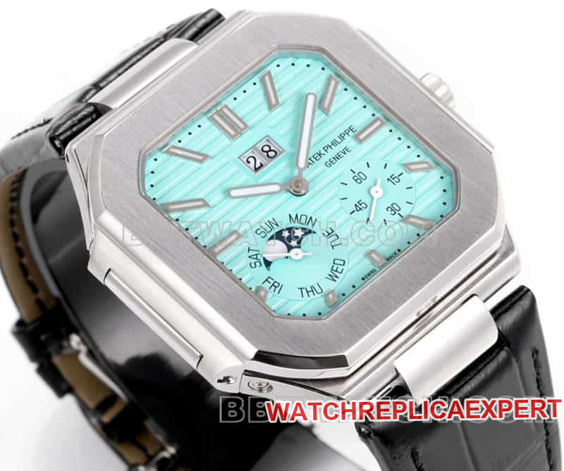3K FactoryPatek PhilippeCUBITUStop-tier 1:1high-quality Tiffany blue dial5822front live photo