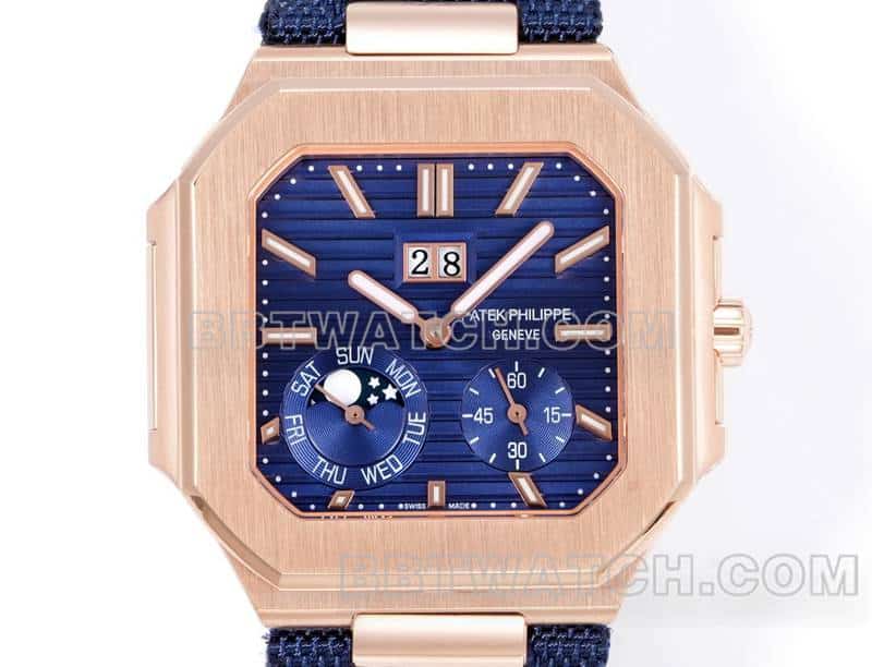 3K FactoryPatek PhilippeCUBITUS1:1super cloneblue dialrose gold5822front live photo