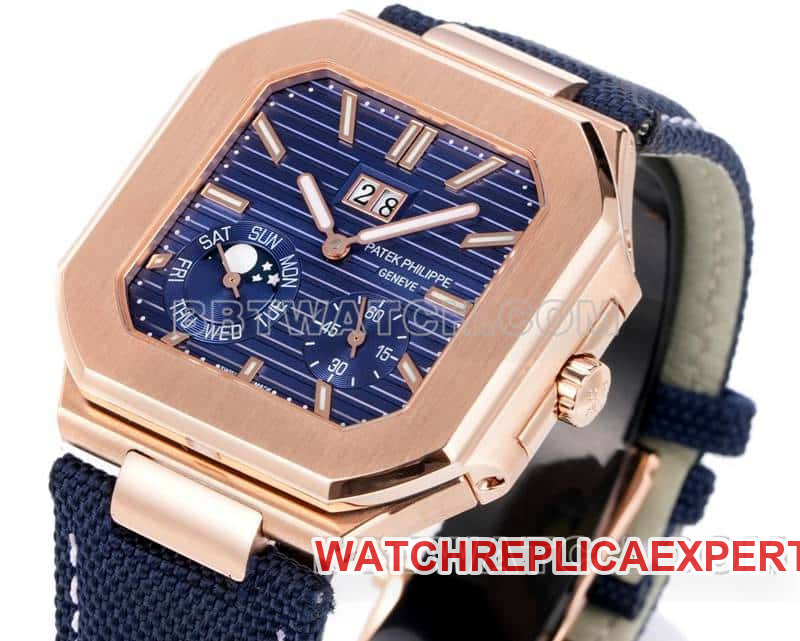 3K FactoryPatek PhilippeCUBITUS1:1super cloneblue dialrose gold5822front live photo