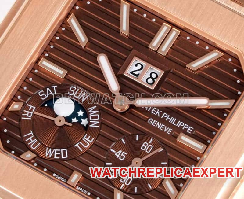 3K FactoryPatek PhilippeCUBITUS1:1top-tier brown disk rose gold5822front live photo