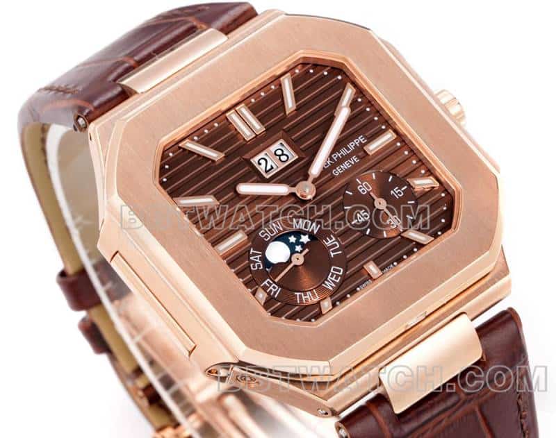 3K FactoryPatek PhilippeCUBITUS1:1top-tier brown disk rose gold5822front live photo