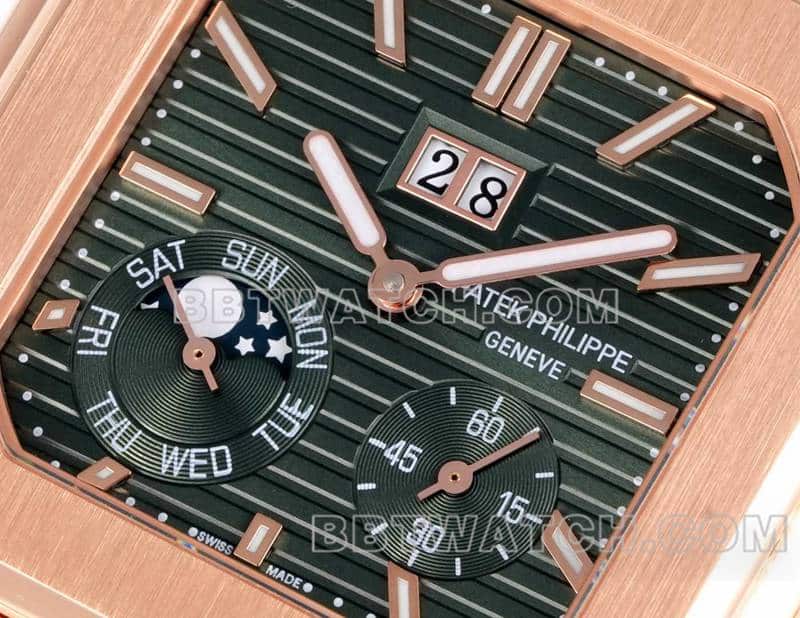 3K FactoryPatek PhilippeCUBITUStop-tier 1:1high-quality replicagreen dialrose gold5822front live photo
