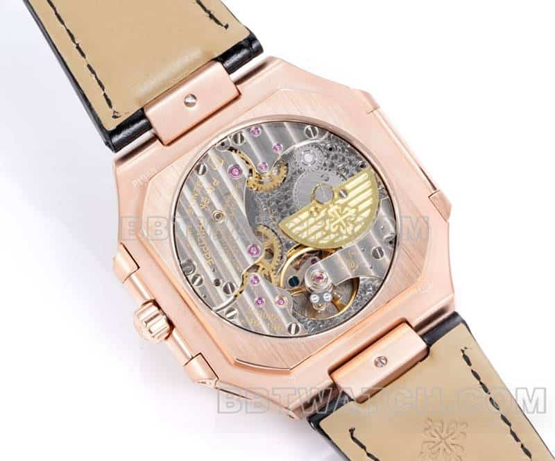 3K FactoryPatek PhilippeCUBITUStop-tier 1:1high-quality replicagreen dialrose gold5822caseback live photo