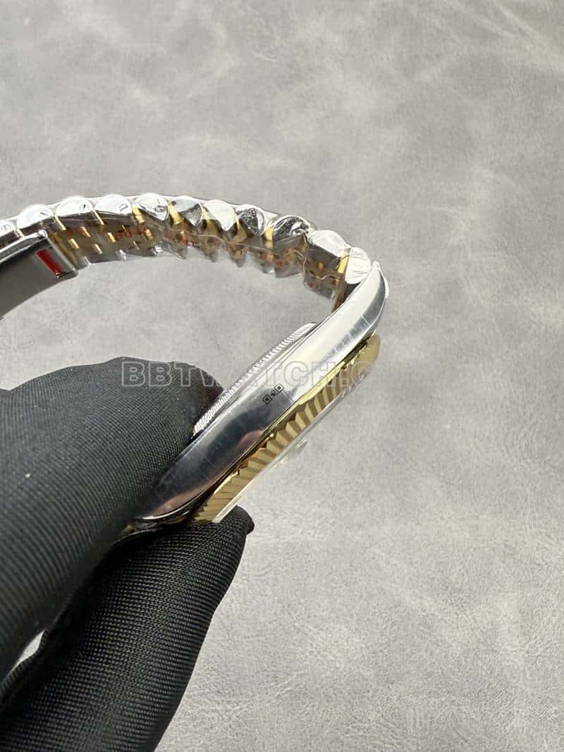 ARF FactoryRolex log top-tier 1:1super gold plate 41mm gold five-row chain link 126333side live photo