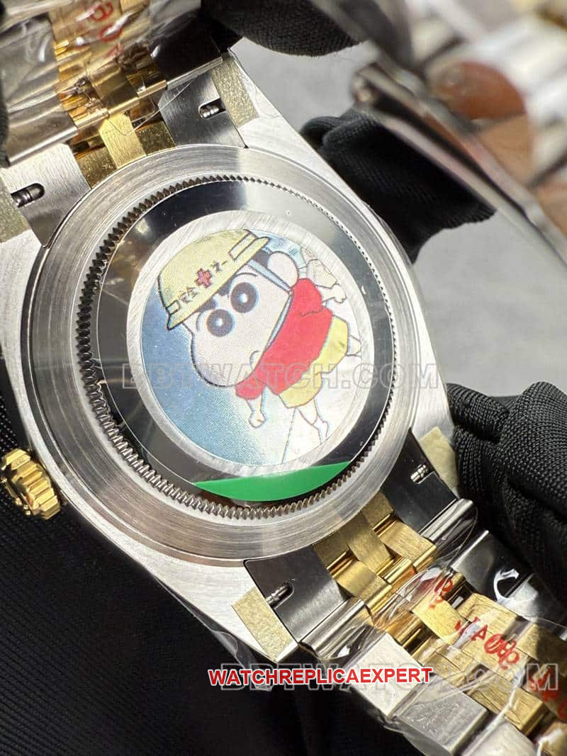 ARF FactoryRolex log top-tier 1:1super gold plate 41mm gold five-row chain link 126333caseback live photo