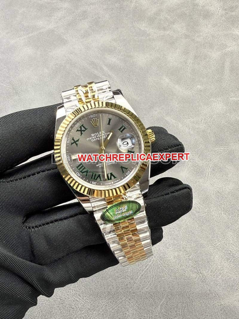 ARF factory Rolex Logbook super A dark gray disk 41mm intermediate gold five rows of links 126333 front real picture