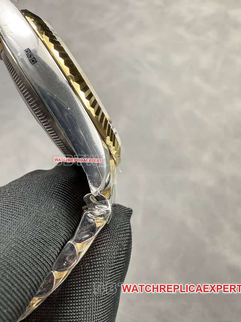 ARF factory Rolex Logbook super A dark gray disk 41mm intermediate gold five rows of links 126333 side actual photo