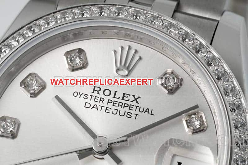 ARF FactoryRolex log 1:1top-tier silver gray plate 31mm five grid link 278384front live photo