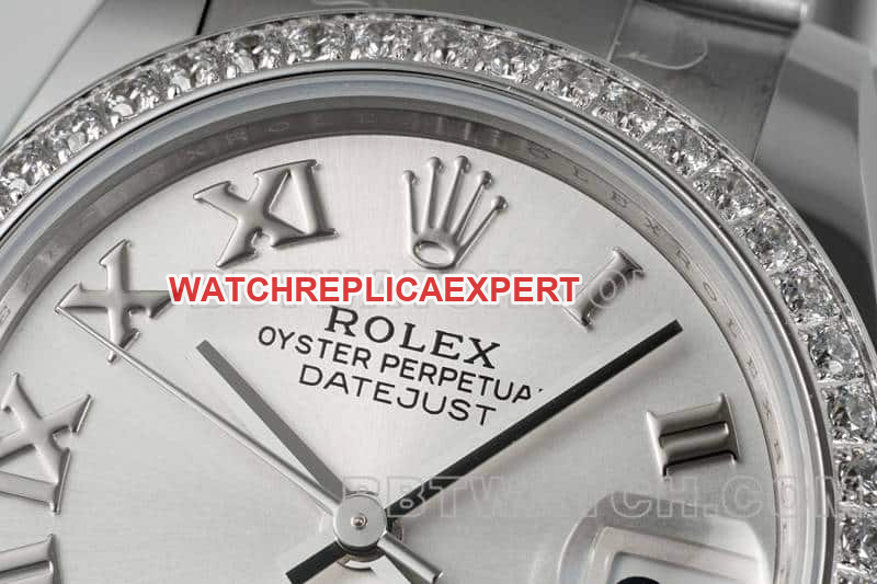ARF FactoryRolex log top-tier 1:1high-quality silver gray plate Roman numerals 31mm three grid link 278384front live photo