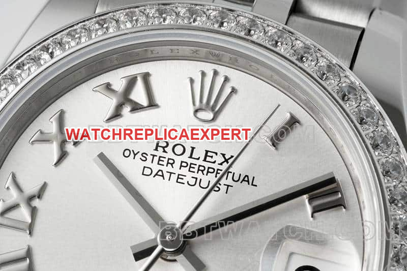 ARF FactoryRolex log top-tier 1:1super silver gray plate Roman numerals 31mm five grid link 278384front live photo