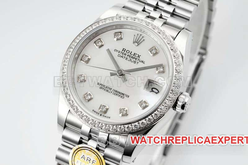 ARF FactoryRolex log top-tier 1:1high-quality diamond bezel31mm five-grid chain link278384front live photo