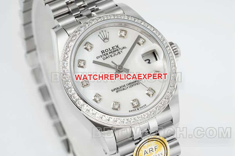 ARF FactoryRolex log top-tier 1:1high-quality diamond bezel31mm five-grid chain link278384front live photo